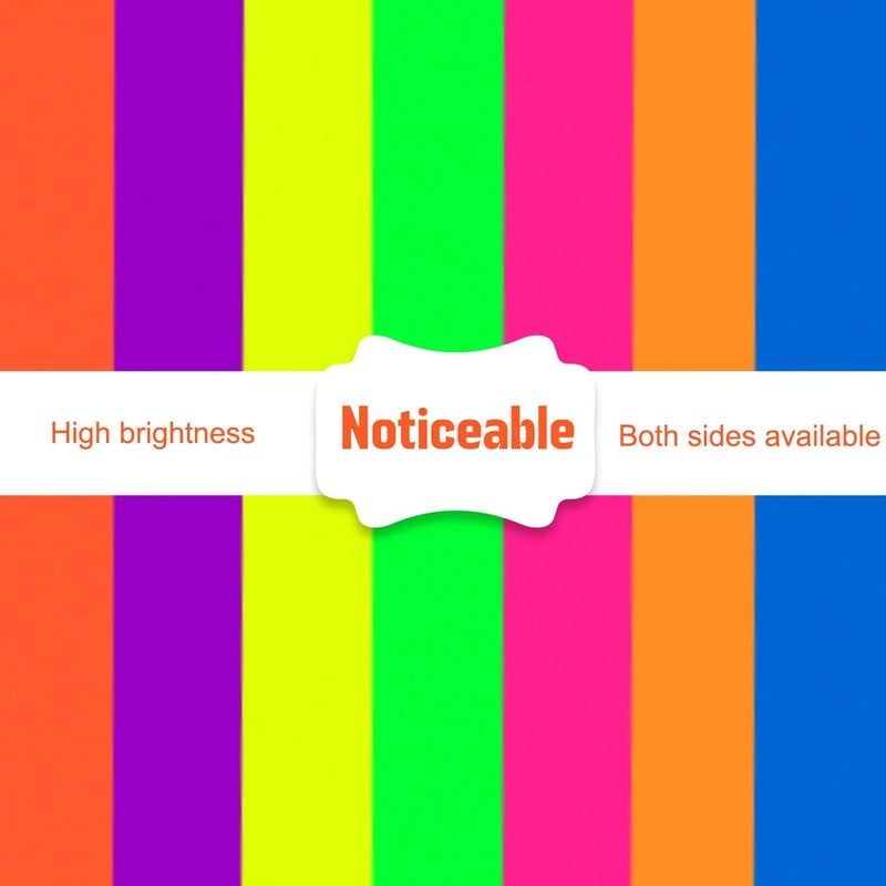 Magecubiku Poster Board 11X17 Inches,56 Sheets Neon Paper 7 Color Fluorescent Paper Bright Cardstock 250 GSM/90 lb Heavyweight Projects School Science Fair Event Displays and Business Presentations - Image 4